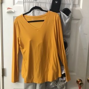 Mustard yellow long sleeve shirt